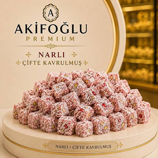 ÇİFTE KAVRULMUŞ FISTIKLI LOKUM NARLI